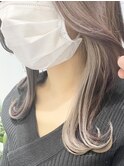 《Mimosa》インナーカラー×シナモンベージュ×パープル