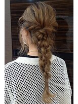 ユアーズ 四街道店(HAIR&NAIL YOURS) 玉ねぎヘアアレンジ編みおろしお呼ばれ結婚式卒業式発表会成人式