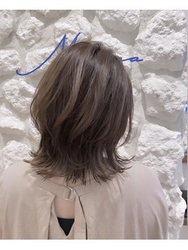 モアナ バイ ヘッドライト 駒沢大学店(Moana by HEADLIGHT) Moana【駒沢】#レイヤーボブ#ウルフカット#ベージュカラー