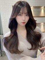 アイヴィー(IVY)&nbsp;韓国ヘアレイヤーカット大人ガーリーワンホンヘアチョコレート