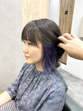 リベストバイジェービー 稲毛(li best. byjb) ピンクベージュ/インナーグレージュ/マチルダボブ/前髪【稲毛】