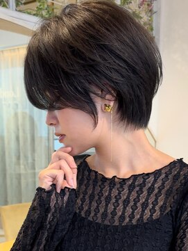 ロンド ストラーダ 心斎橋(Lond strada) ショート×ハイライト白髪ぼかし×マチルダボブ[心斎橋]