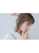 ナットナウ(NOT NOW)&nbsp;小顔ミディアム切りっぱなし外ハネボブくびれミディ