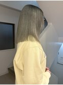 大平/切りっぱなしミディアム前下がり韓国風顔まわりカット20代