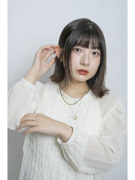 リアン バイ プロデュース 永山店(Lien by Produce) 大人かわいい外ハネボブ×髪質改善カラー 前髪カット/リタッチ#2