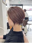 シークレットハイライト×丸みショート×外国人風カラー