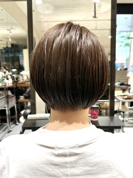 ラボー ノースプラザ店(LA'BO) 【LA'BO三浦】丸みボブショート×ブリーチなしベージュ