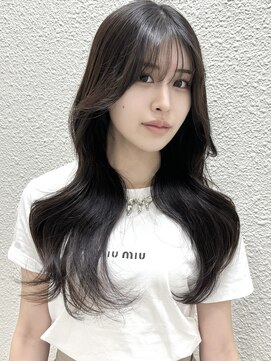 アイニコプラス(ainico.+) トレンドレイヤーカット × グレーブラック