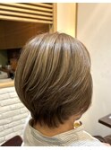 ショートボブ/グラデーションボブ/40代50代