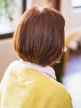 リュンヌ(Lune)の写真/スタッフが厳選した＜肌と髪の毛に優しい薬剤＞を使用したカラー♪頭皮が敏感な方は特にオススメ◎