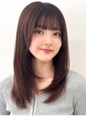 【La fith】内巻きストレート×シースルーバング