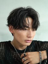 シャドウパーマ毛流れヘアセンターパートニュアンスパーマ原宿
