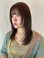 マイン(mine)&nbsp;ラベンダーベージュ×レイヤースタイル