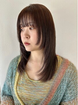 マイン(mine) ラベンダーベージュ×レイヤースタイル