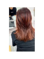 シャルティア(SHALLTIA)&nbsp;オレンジブラウンカラー/レイヤーカット/ハイトーン/ブラウン系