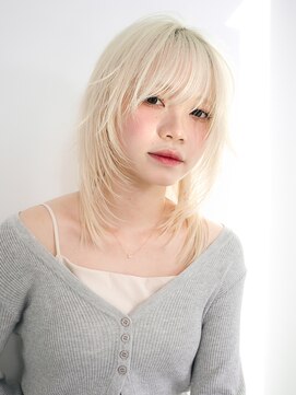 ロンドアンメゾン 原宿(Lond un Maison.) くびれヘア/アプリコットオレンジ/韓国/ブリーチ/レイヤー/池袋