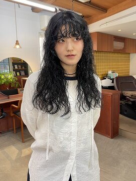 ソイ 南浦和(soi) ロングパーマ×ブルーブラック