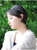 丸みショート/似合わせカット/ナチュラル黒髪