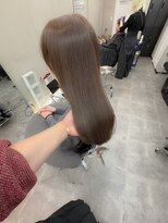 ファビ 渋谷(Fab)&nbsp;くびれヘア/暗めカラー/アプリコットオレンジ/縮毛矯正