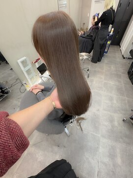 ファビ 渋谷(Fab) くびれヘア/暗めカラー/アプリコットオレンジ/縮毛矯正