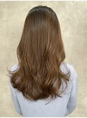 黒髪クラゲヘアーオリーブグレー小顔ココアベージュ