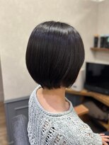 カミケン 清明店(kamiken.) ダークブルー×大人のアンニュイボブ【カミケン清明店/福島】