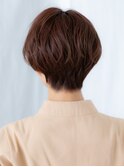 髪質改善ミントベージュ小顔丸みショートボブo古河20代30代40代