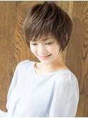 ６/８open！ひし形シルエットグレージュエアリーベリーショート