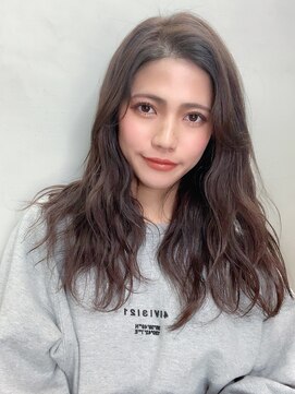 アルバム 銀座(ALBUM GINZA) ロングウェーブ_ローライトスリークボブ厚めバング_47325