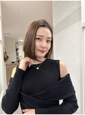 前髪なしボブ