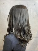 ブリーチなしシークレットハイライト×明るめオリーブカラー