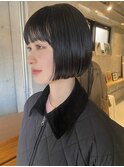 アゴ上ラインのミニボブ