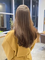 ハーフアンドハーフ(HALF and HALF)&nbsp;オリーブベージュ/ブリーチなしカラー/地毛風ストレート