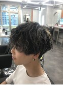 ハイライト×波パーマ