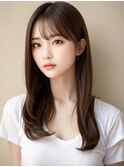 さりげないのにオシャレなナチュラルロングスタイル