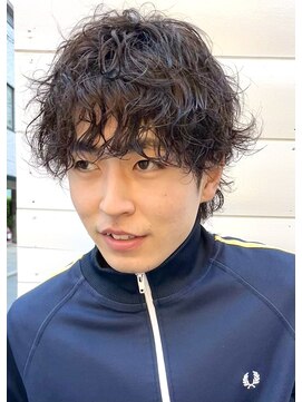 ナループロアオハナ(Nalu pu loa ohana) メンズパーママッシュウルフパーマ無造作パーマメンズマッシュ