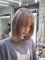 ヲタク(wotaku.)&nbsp;ミルクティーベージュくすみベージュハイトーンレイヤーブリーチ