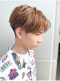 センターパートニュアンスパーマ韓国カルマパーマコンマヘア