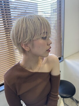 イフ 高崎本店(Ifh) マッシュショート×ホワイトブロンド