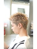 渋谷スパイキーショートブリーチWカラーメンズショート