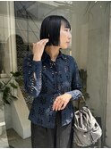 黒髪ボブ タッセルボブ ミニボブ ストレートボブ