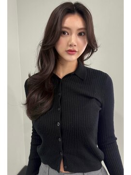 ランズ(LANDS) 顔まわりカット　くびれレイヤーカット 【韓国ヘア 大阪 梅田】