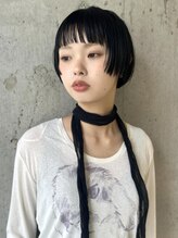 バロンフェム(baLon.fem) 【stylistさわだ】ミニボブスタイル