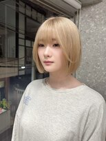 サンク 原宿 表参道(cinq)&nbsp;★ハイトーンカラーミルクティーベージュホワイトベージュカラー