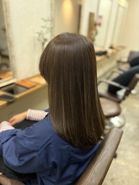 ファム 札幌大通(fam) 秋色デザインカラー×白髪ぼかし◎大人グレージュ