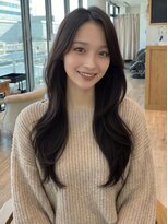 ランド(RaND)&nbsp;ミディアムレイヤーハッシュカットダークグレー髪質改善