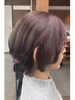 ラプチャー 上小田井(RAPTURE)&nbsp;白髪を生かしたカラーピンクベージュ、ラベンダーハッシュカット