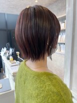 キャアリー(Caary) 福山人気20代30代40切りっぱなしミニボブ艶カラータイトヘア小顔