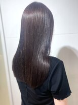 カミラボ(KAMI LABO) ラベンダー 暗髪カラー 艶髪ストレート 髪質改善 ロングヘア