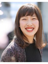 ニコヘアー(niko hair) 軽い春の切りっぱなしロブ▽LINEID@vey3047y